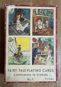 Vintage Märchen Spielkarten Schneewittchen Gulliver Aschenputtel schlafende Schönheit - Bild 1 von 15