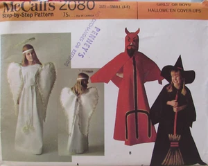 VTG McCalls 2080 Children SMALL 4-6 Angel Devil Witch Halloween Costume Pattern - Picture 1 of 2