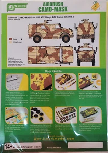 1:35 J’s Work PPA5118 Airbrush Camo Mask for Dingo neu - Bild 1 von 2