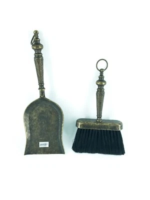 Attrezzi da camino caminetto 2 pezzi in ottone paletta anche per barbecue forno - Immagine 1 di 2