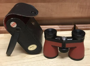 VINTAGE JASON RED COATED 4X30 MEDALIST BINOCULARS W/ CASE Model 118 OperaTeater - Picture 1 of 12