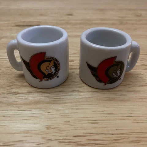 [Lot of 2] OTTAWA SENATORS Logo NHL "Cup Crazy" Team 1.25" Mini Mugs Cover