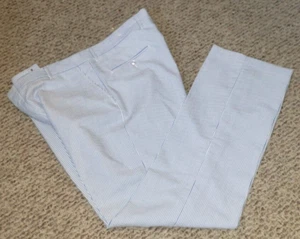 PANTALONI SEERSUCKER VINTAGE BLAIR 36x32 TROPICOOL MADE USA BLU A RIGHE PANTALONI DA UOMO - Foto 1 di 10