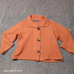 Evan Picone Woll Blazer Jacke Damen mittelbraun 100% Wolle Knopfleiste - Bild 1 von 7