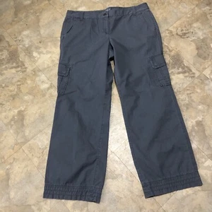 Pantaloni tipo cargo Ann Taylor Loft grigi cintura passanti leggeri taglia 14 - Foto 1 di 7