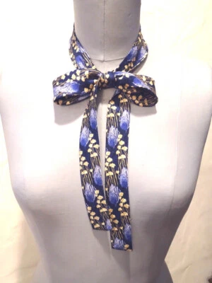 Mujeres Damas Corbata Delgada de Seda Lazo Multiuso Moda Accesorio Asiático Floral Foto 1 de 4