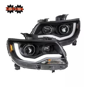 15-21 Chevy Colorado LED DRL Black Projector Headlight Turn Signal Head Lamps - Picture 1 of 5