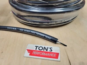 10.4mm BLACK Silicone Spiro Pro Race SPARK PLUG WIRE Taylor 409 by foot 10mm - Picture 1 of 2