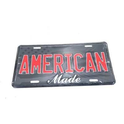 Letrero de metal: matrícula hecha en Estados Unidos Foto 1 de 4