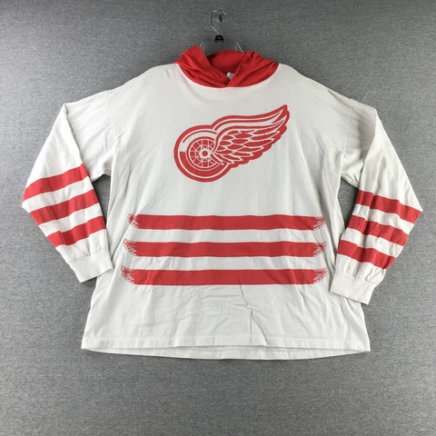 Vintage Detroit Red Wings Sweater Mens Large Apex One Hoodie Pullover  NHL* Cover
