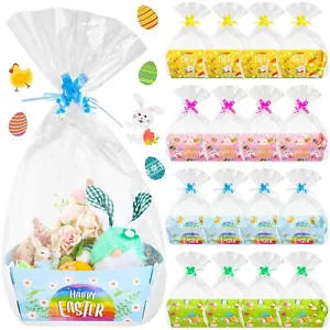 16 Set Easter Empty Gifts Baskets Bulk for Gifts with Cellophane Basket Bags ... - Picture 1 of 6