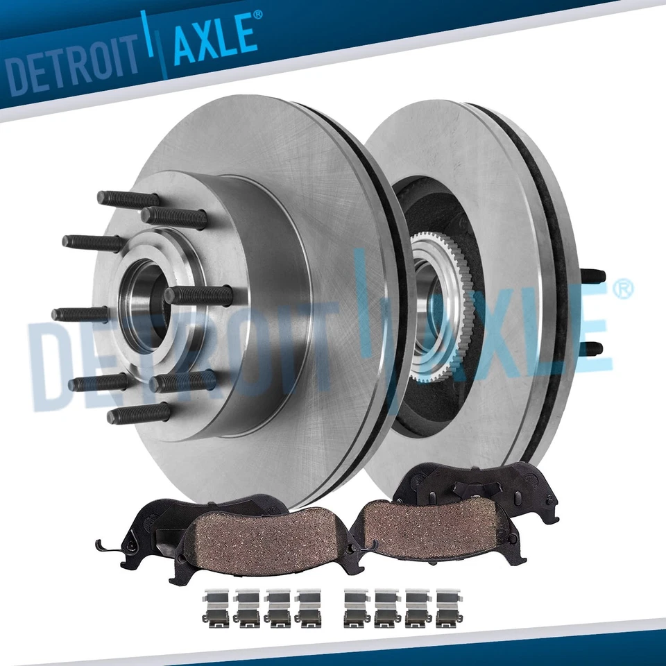 Juego de pastillas de freno rotores delanteros tracción trasera 14,29" para Ford F-250 F-350 Super Duty 2013-2022 Foto 1 de 4