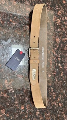 Cinto de couro masculino italiano Armani Jeans novo com etiquetas $149 preço original - Imagem 1 de 4