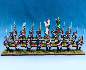 28 mm reggimento fanteria prussiana dipinto sette anni guerra GPA8 - Foto 1 di 7