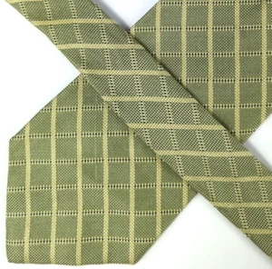 Brooks Brothers Herren Krawatte, grün Karomuster, 100% Seide - Bild 1 von 7