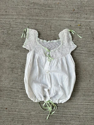 Antigua cubierta de corsé de ganchillo de algodón eduardiano Cottagecore victoriano XXS XS Foto 1 de 4