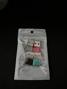 4pk USB C Female to USB Male Adapter,Type A Charger Cable Power Converter - Picture 1 of 4