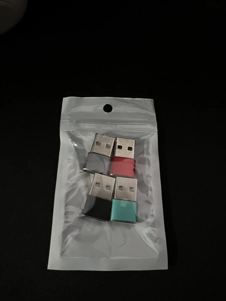 4pk USB C Female to USB Male Adapter,Type A Charger Cable Power Converter - Image 1 of 4