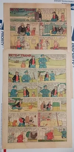 1940s Vintage Pete The Tramp Original Newspaper Comic Strip Lot CD Russell - Picture 1 of 5