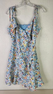 Vestido para mujer BCBGeneration floral azul con volantes fluido verano/primavera mediano - Imagen 1 de 12