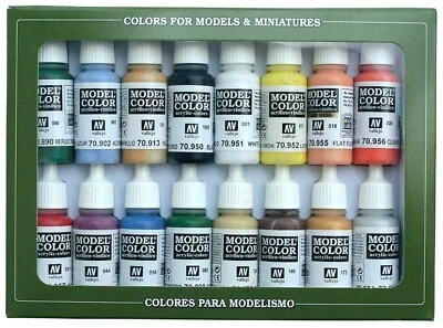 Vallejo 70140 Farb-Set (169,08€/l) Basisfarben USA Basic Colors 16 x 17ml - Bild 1 von 3
