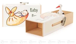 Musikdose Musikdose "Baby-Box" mit Storch H=ca 6 cm NEU Erzgebirge Spieldose - Bild 1 von 1