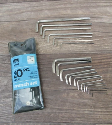Vintage Montgomery Ward POWR KRAFT Hex Key Set 20 pieces USA - Image 1 of 4
