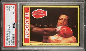 PSA 9 1979 Rocky II #55 Rocky Balboa Rookie Card Sylvester Stallone Topps Mint - Picture 1 of 3