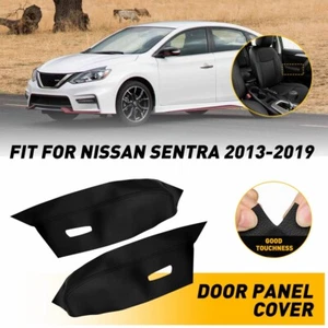 Pair Leather Armrest Front LH RH Panel Door Covers For Nissan 2013-2019 Sentra - Picture 1 of 14
