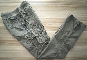 Gap Kids Boys Cargo Pants Army Green Elastic Waist Size Size 16 100% Cotton NEW - Picture 1 of 15