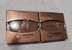 Lor Of 2 Mineral Fusion Pressed Powder Foundation Deep 6 Mocha 0.32 oz - Picture 1 of 5