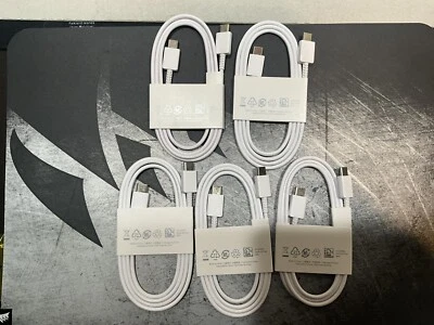 Lote de 5 cables de carga y sincronización de datos USB-C Samsung Galaxy S22 S21 5G/Ultra 25W Foto 1 de 3