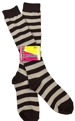 Knee Highs Socks Women’s Size 9-11  in Brown & Tan  Stripes  - Image 1 of 4