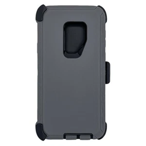Heavy Duty Tough Shockproof Case Cover w/ Clip GRAY/BLACK For Samsung S9 - Picture 1 of 3