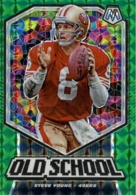 2020 Panini Mosaic Green Old School Steve Young #OS5 HOF San Francisco 49ers - Image 1 of 2