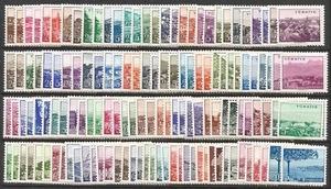 TURKEY 1958-1960,  TURKISH PROVINCES, GREAT COUNTRY TOWNS, 134 STAMPS, MNH - Picture 1 of 1