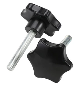 M4 M5 M6 M8 M10 M12 Plastic Star knob Clamping Nut Screw Machine Handle Black - Picture 1 of 59