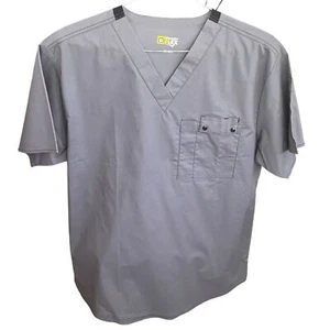 Wonder Flex Herren grau Peeling Modern Fit Stretch medizinisches Oberteil Größe Medium NEU! - Bild 1 von 6