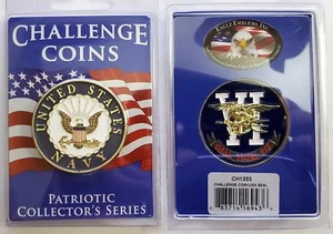 UNITED STATES NAVY Seal Team Six 6 POKER CHIP CARD GUARD CHALLENGE COIN 4 cm New - Picture 1 of 1