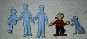 1960's Marx COMIC FIGURES - Blue Plastic + - Picture 1 of 2