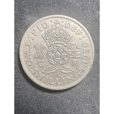 1950 UK Great Britain 2 Shillings Florin Coin George VI Z2246 - Image 1 of 2