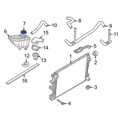 For Mercury Grand Marquis 93-11 Mercury 9C3Z8101B Engine Coolant Reservoir Cap Foto 1 de 4