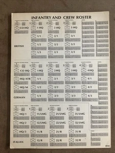 Avalon Hill’s Squad Leader series Player Aid Sheet NOS - Picture 1 of 2