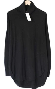 Treasure & Bond NWT Cashmere Blend Turtleneck Sweater BLACK Sz L LARGE $79 MSRP - Picture 1 of 6