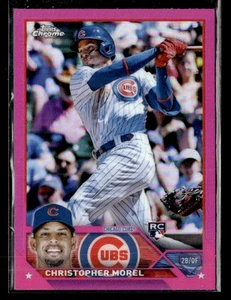 2023 Topps Chrome #198 Christopher Morel rifrattori rosa - Foto 1 di 2