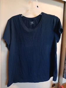 Danskin Now Women's Blue Cotton Polyester Short Sleeve T-shirt Sz 3X - Picture 1 of 3