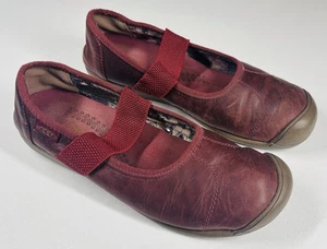 KEEN Mary Jane Flats Women’s 10 Red Leather Comfort Casual Slip On Shoes - Picture 1 of 7