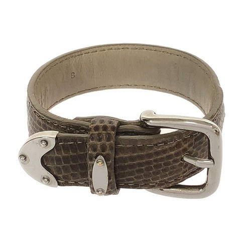 BOTTEGA VENETA Accessori Bracciale Pelle Argento Metallo Marrone Argento Donna