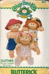 360 Butterick Cabbage Patch Kinder Bademode Outfits Vintage!!! - Bild 1 von 1