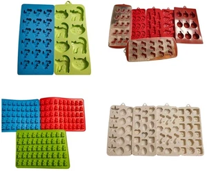 Juego de 15 moldes de caramelo de silicona Navidad, dinosaurio, oso de goma, conchas marinas, gatos, perro - Imagen 1 de 24